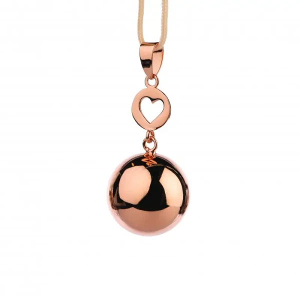Bola Těhotenská rolnička FANTASY Rose gold heart