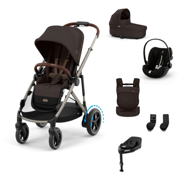 Cybex E-Gazelle S BUNDLE SET M + nosič AMYA 2026 -  Chocolate Brown - Taupe Rám