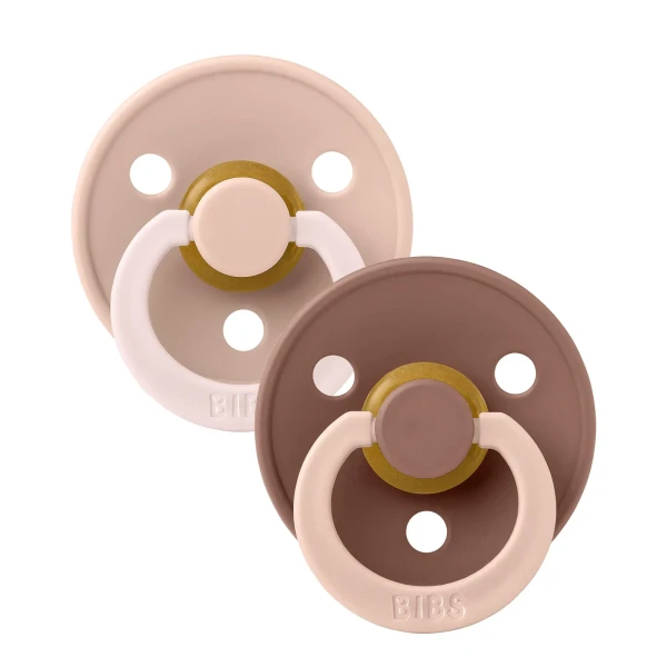 BIBS STUDIO Colour Fusion dudlíky z přírodního kaučuku Blush Woodchuck mix 2ks – velikost 2