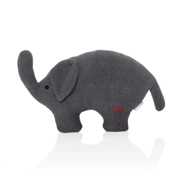 Zopa Pletená hračka Slon, Dark grey