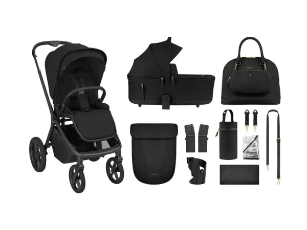 KikkaBoo Kočík 2v1 Goya Platinum Black