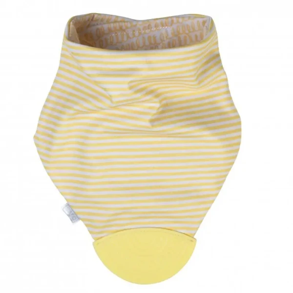 Saro Baby Oboustranný slintáček s kousátkem Yellow