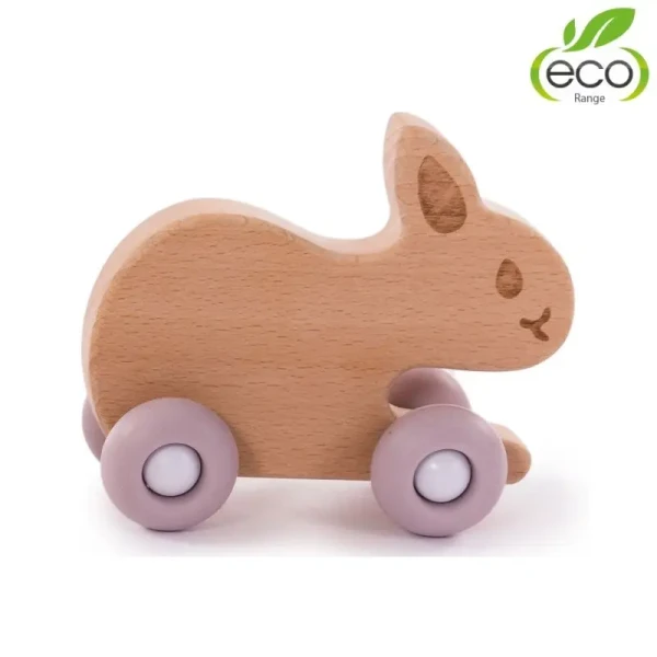 BO Jungle Dřevěná hračka B-WOODY Rabbit Pastel Pink