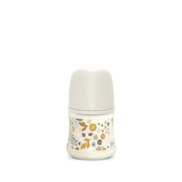 SUAVINEX | Kojenecká láhev WONDERLAND 150ml FYZIOL PRŮTOK S - LIBERTY KRÉMOVÁ