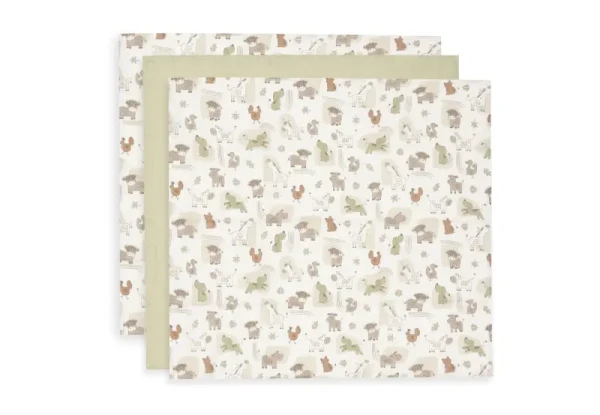 Jollein Plienky 3 ks 70x70 cm Barn Buddies