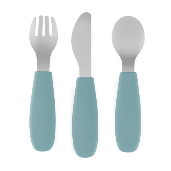 PETITE&MARS Sada príborov s nerezovej ocele Take&Match Frosted Sky 12m+