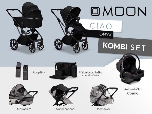 MOON Kombinovaný kočík CIAO KOMBI set - Onyx