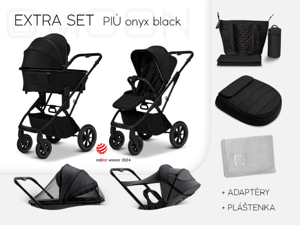 PIÚ Extra set Black chrome - ONYX BLACK