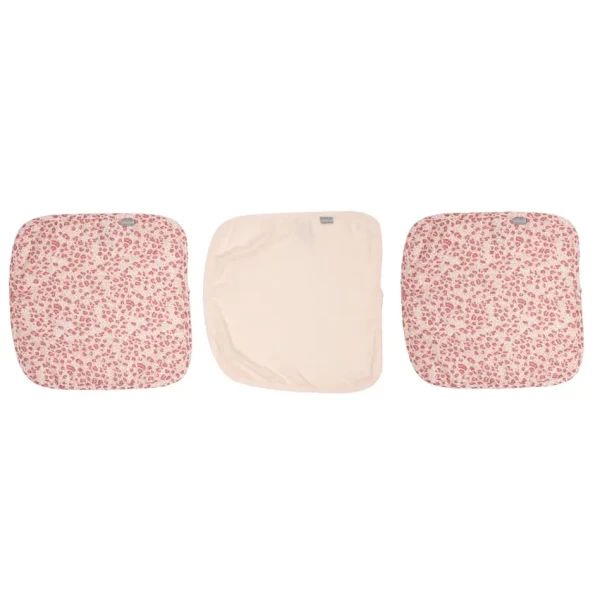 Bebe-Jou Mušelínová žínka na obličej 3ks Leopard Pink
