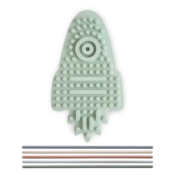 MUSHIE SILIKÓNOVÁ SENZORICKÁ HRAČKA – RAKETA