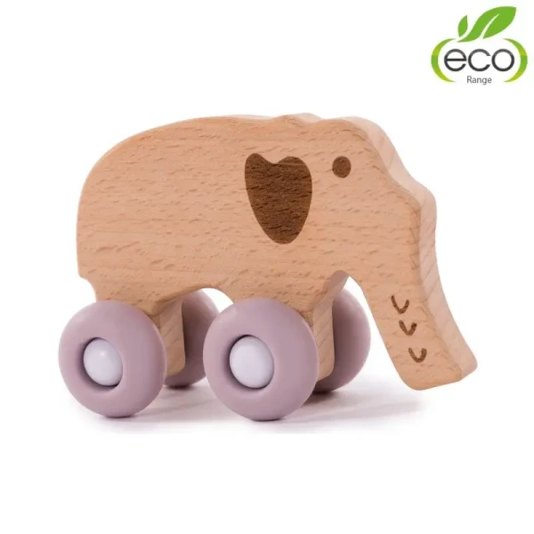 BO Jungle Dřevěná hračka B-WOODY Elephant Pastel Pink