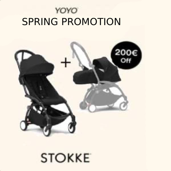 STOKKE® YOYO³ športový kočík 6+ Black/Black + Newborn Pack ZDARMA