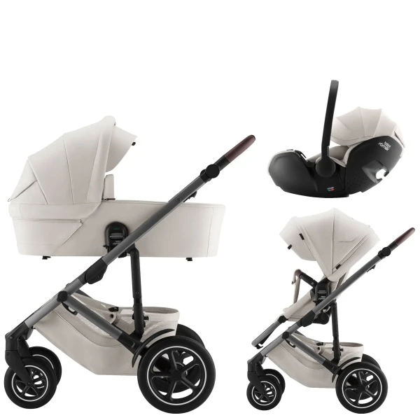 BRITAX Set kočík Smile 5Z + hlboká korba + autosedačka Baby-Safe PRO Lux, Soft Taupe