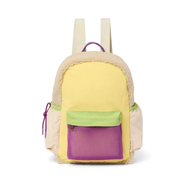 STUDIO NOOS - Patchwork Midi BACKPACK - batôžtek Butter Yellow