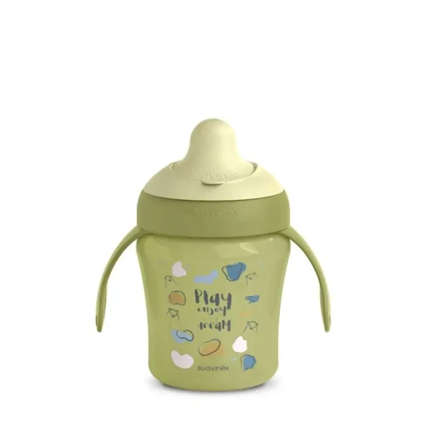 SUAVINEX | Nerozlitný hrníček BEAR 200 ml - ZELENÝ