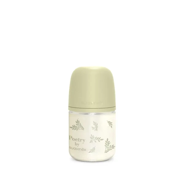 SUAVINEX | Láhev sklo POETRY 120 ml fyziologická SX PRO +0 SF - zelená