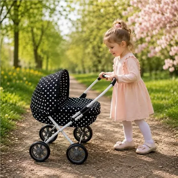 New Baby Detský kočík pre bábiky Anička black