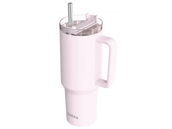 Quokka Nerezový termohrnek s brčkem Stream Light Pink 1200 ml