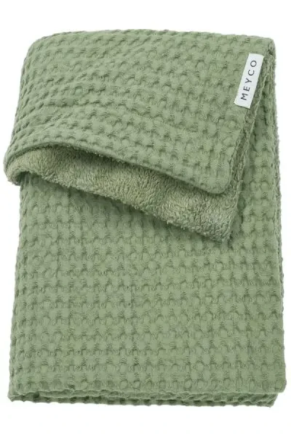 Deka Waffle Teddy fleece - Olive green