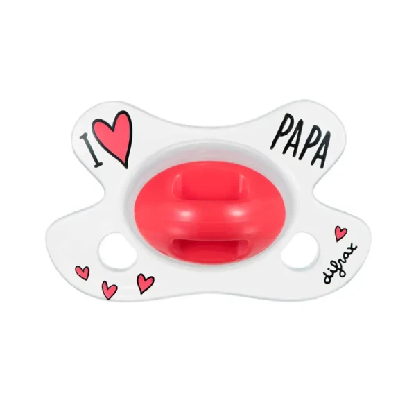 Dudlík Difrax Natural I LOVE PAPA, novorozenecký