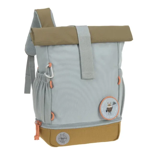 LÄSSIG Mini Rolltop Backpack Nature light blue