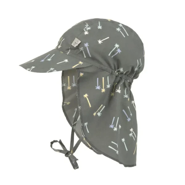 LÄSSIG Sun Protection Flap Hat palms deep olive 07-18 mo.