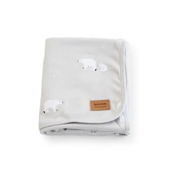 bonjourbébé Dětská bavlněná deka Polaris Grey