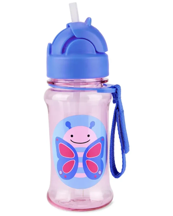 SKIP HOP Zoo tritan Láhev s brčkem 355ml Motýlek 12m+
