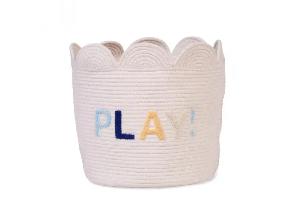 Childhome Koš na hračky Květina Off White 35x35x35 cm