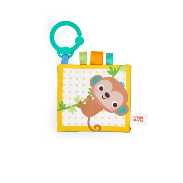 BRIGHT STARTS Knížka senzorická na C kroužku Safari Buddies™ 0m+