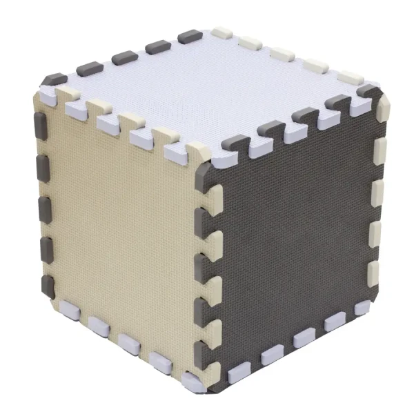 Rialto Baby Pěnová puzzle kostka - silver, beige, grey