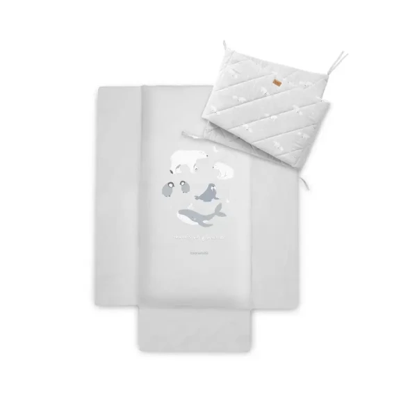 bonjourbébé 2-dílný bavlněný set do postýlky Polaris Grey 0m+