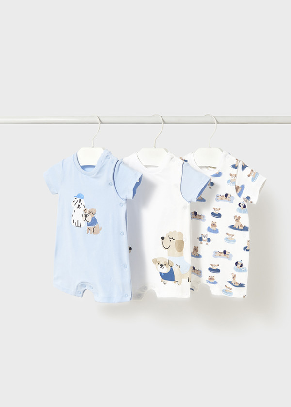 Mayoral Dojčenská súprava overálov 3-dielna Layette Boy Sky 6-9M