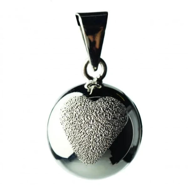 Bola Těhotenská rolnička SPARKLE Glitter heart