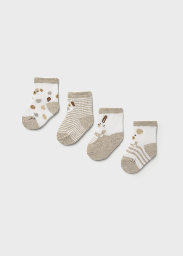 Mayoral Dojčenské ponožky set 4 párov Layette Boy Oat Vig 18M