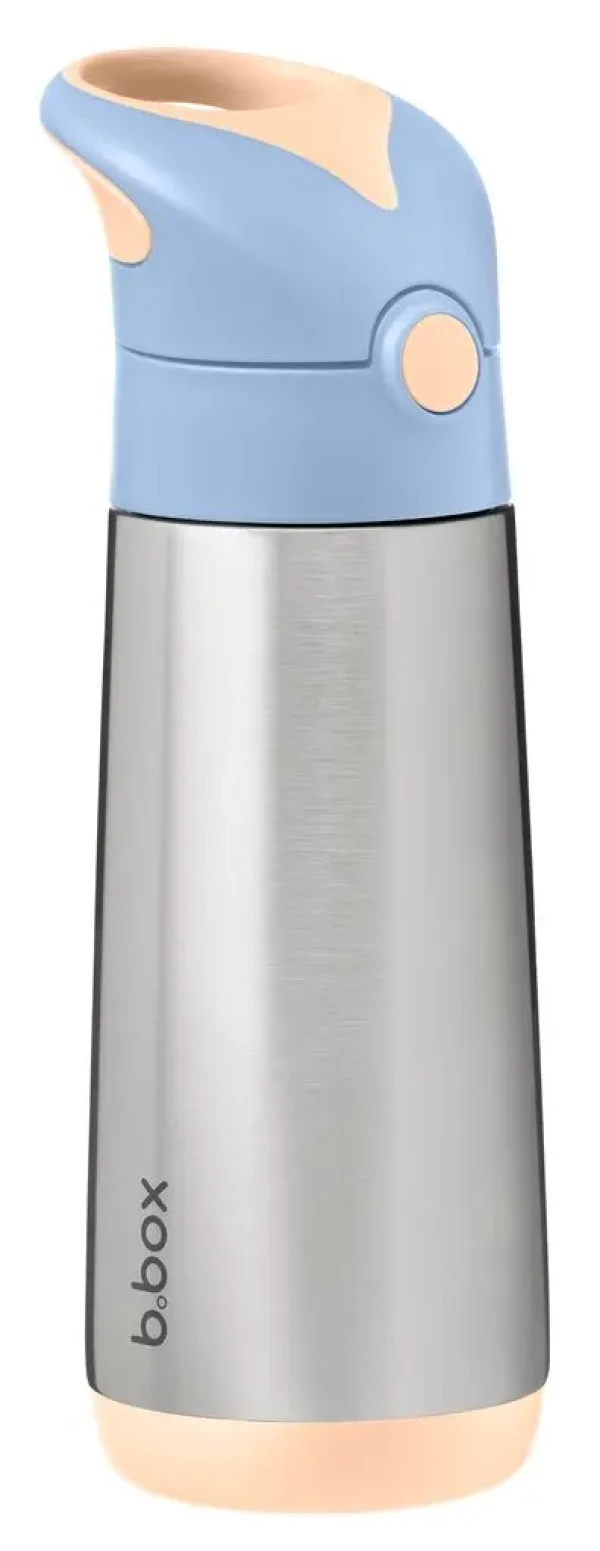 Termoska na pití s brčkem 500 ml  - broskvová
