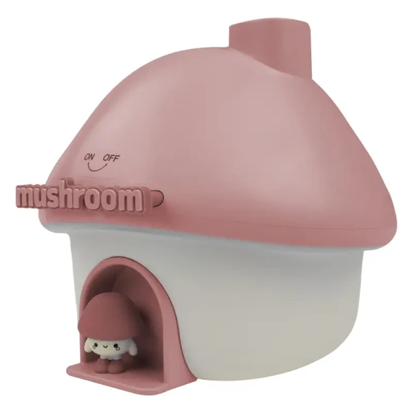 Mary's Zvlhčovač vzduchu a LED lampička 2v1 - houbička, růžová