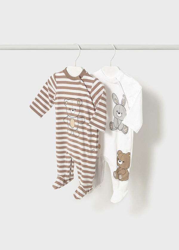 Mayoral Dojčenská súprava dupačiek 2-dielna Layette Boy Muffin 2-4M