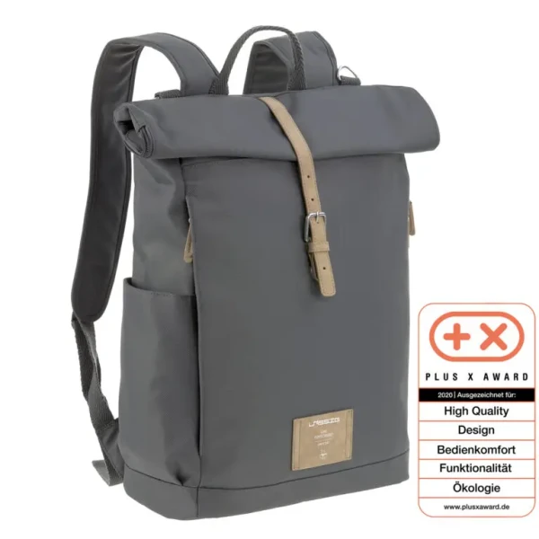 LÄSSIG Green Label Rolltop Backpack anthracite