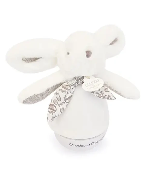DouDou et Compagnie Hudobné nočné svetlo Zajačik biely