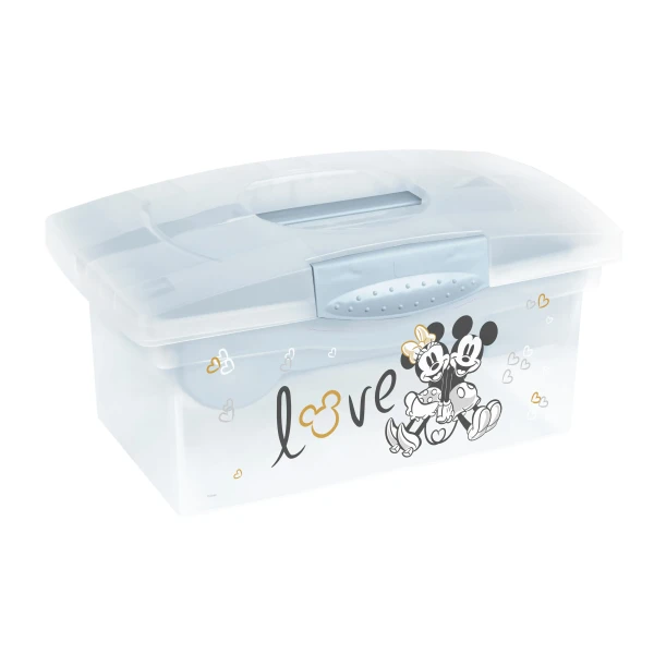 KEEEPER Cestovní box s přihrádkou na hračky, léky, kosmetiku "Mickey", Kouřově modrá