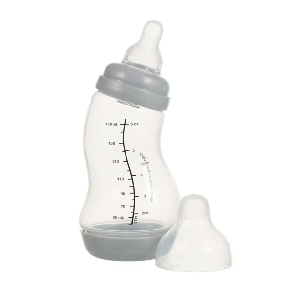 Difrax Kojenecká S-lahvička Difrax. antikolik, stříbrná, 170ml