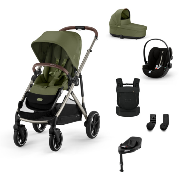 Cybex Gazelle S BUNDLE SET M + nosič AMYA 2026 -  Moss Green - Taupe Rám