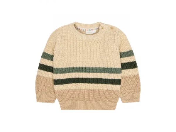 Little Dutch Svetrík pletený Warm Taupe vel. 86