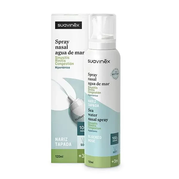 SUAVINEX NOSNÍ SPREJ HYPERTONICKÝ +3M 120ML 100% PŘÍRODNÍ 