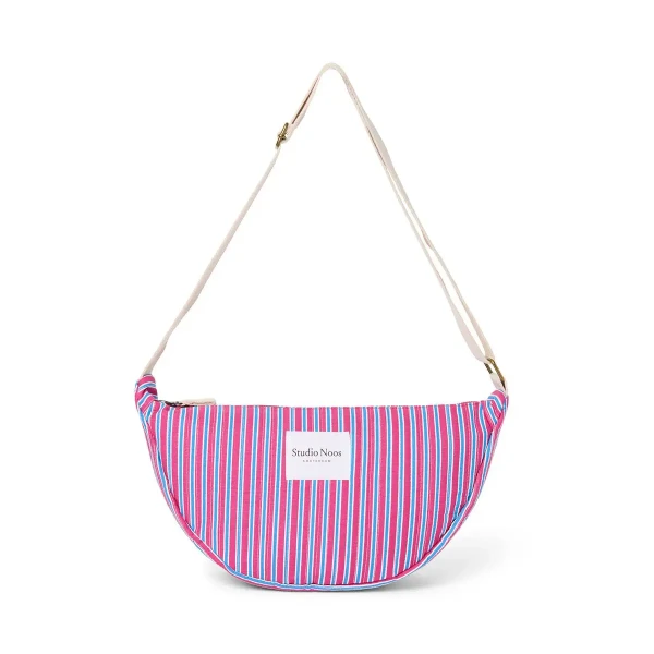 STUDIO NOOS - Poplin Adult FANNY kabelka Raspberry Striped