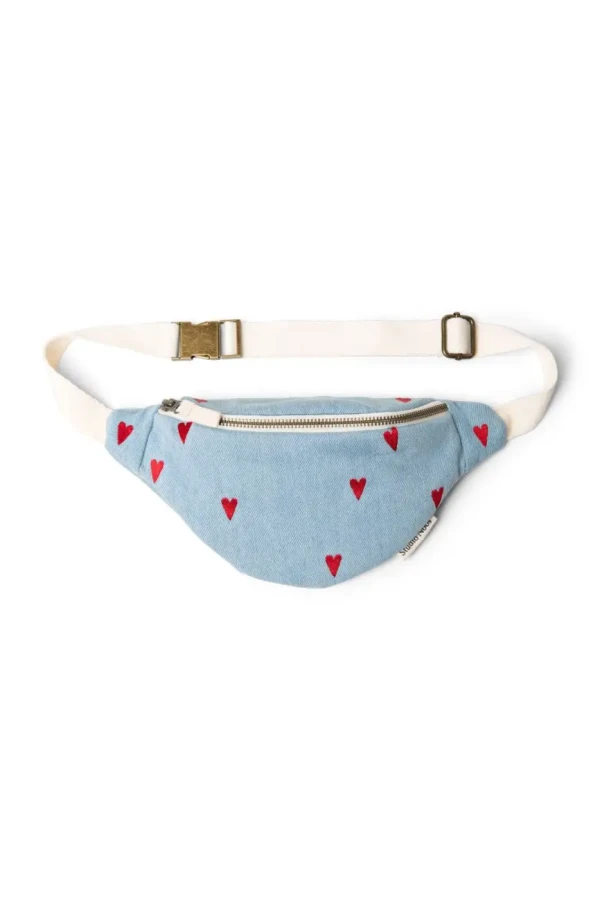 STUDIO NOOS - Denim Mini FANNY kabelka | Blue Hearts