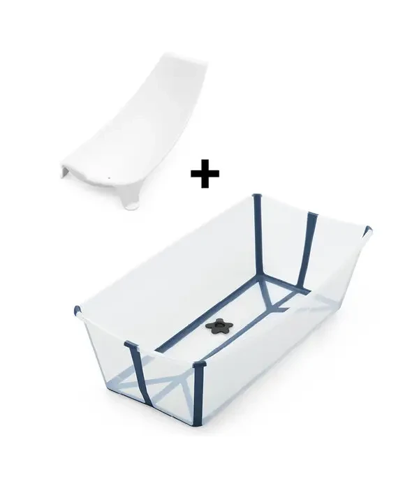 Stokke Flexi Bath X-Large Bundle Skladacia vanička na kúpanie Transparent Blue
