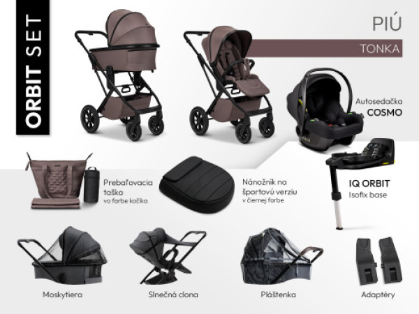 MOON PIÚ Maxi set ORBIT Black matt - TONKA