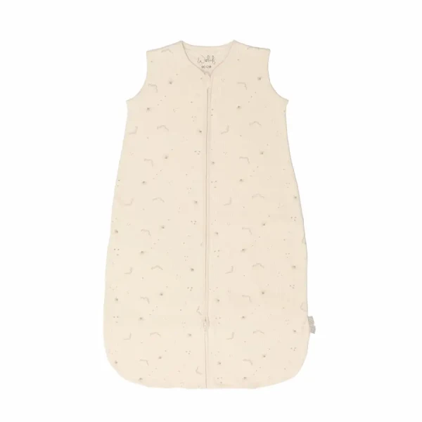 Witlof for Kids Letný spací vak z žerzeja 90 cm Galaxy Dreams Taupe